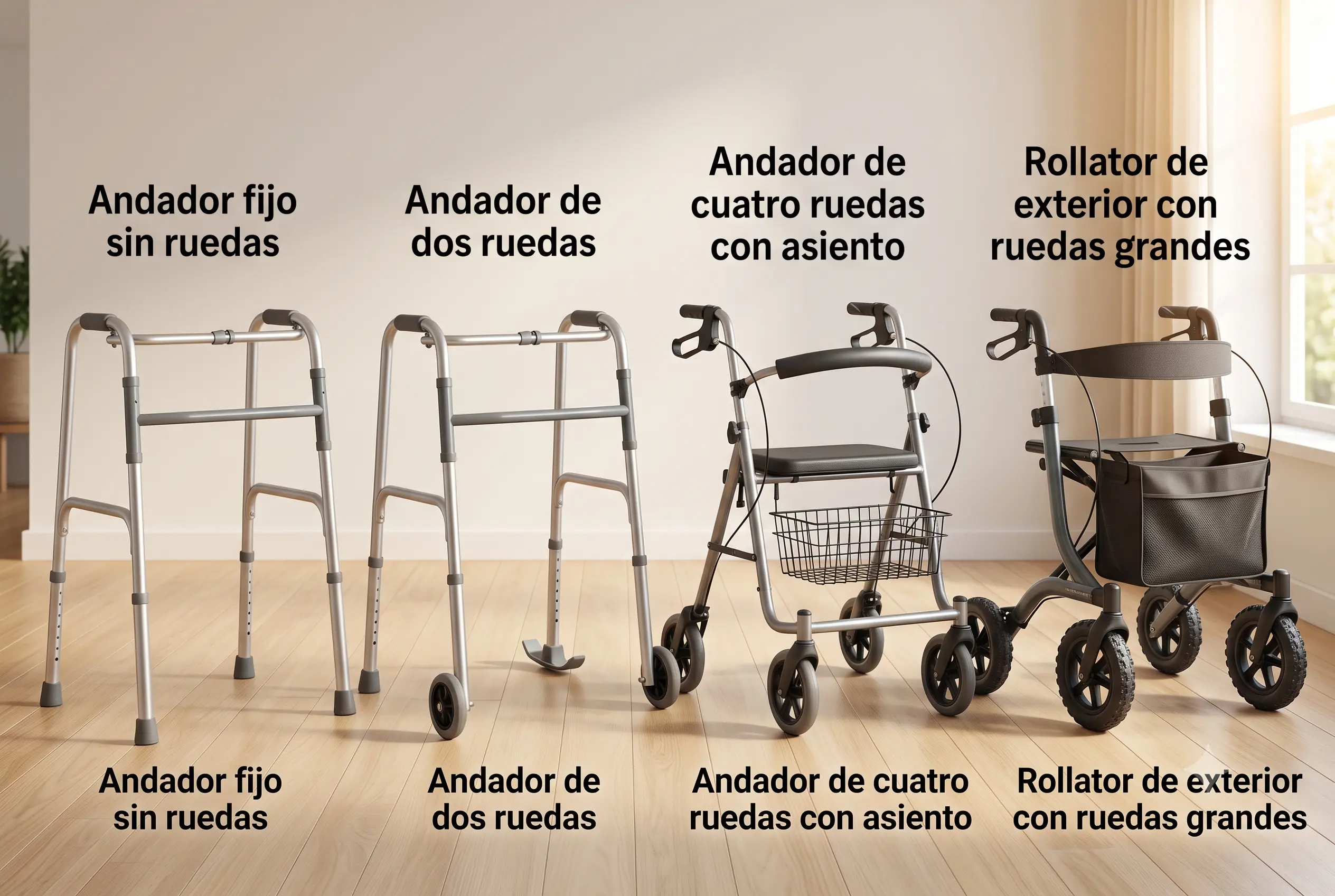 Comparativa de andadores para personas mayores